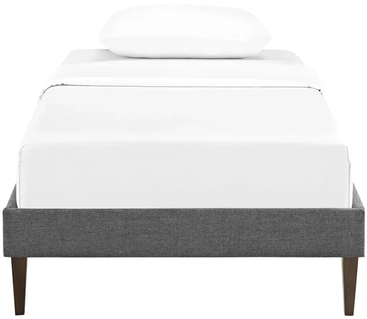 Sharon Fabric Twin Bed Frame with Squared Tapered Legs by Modway