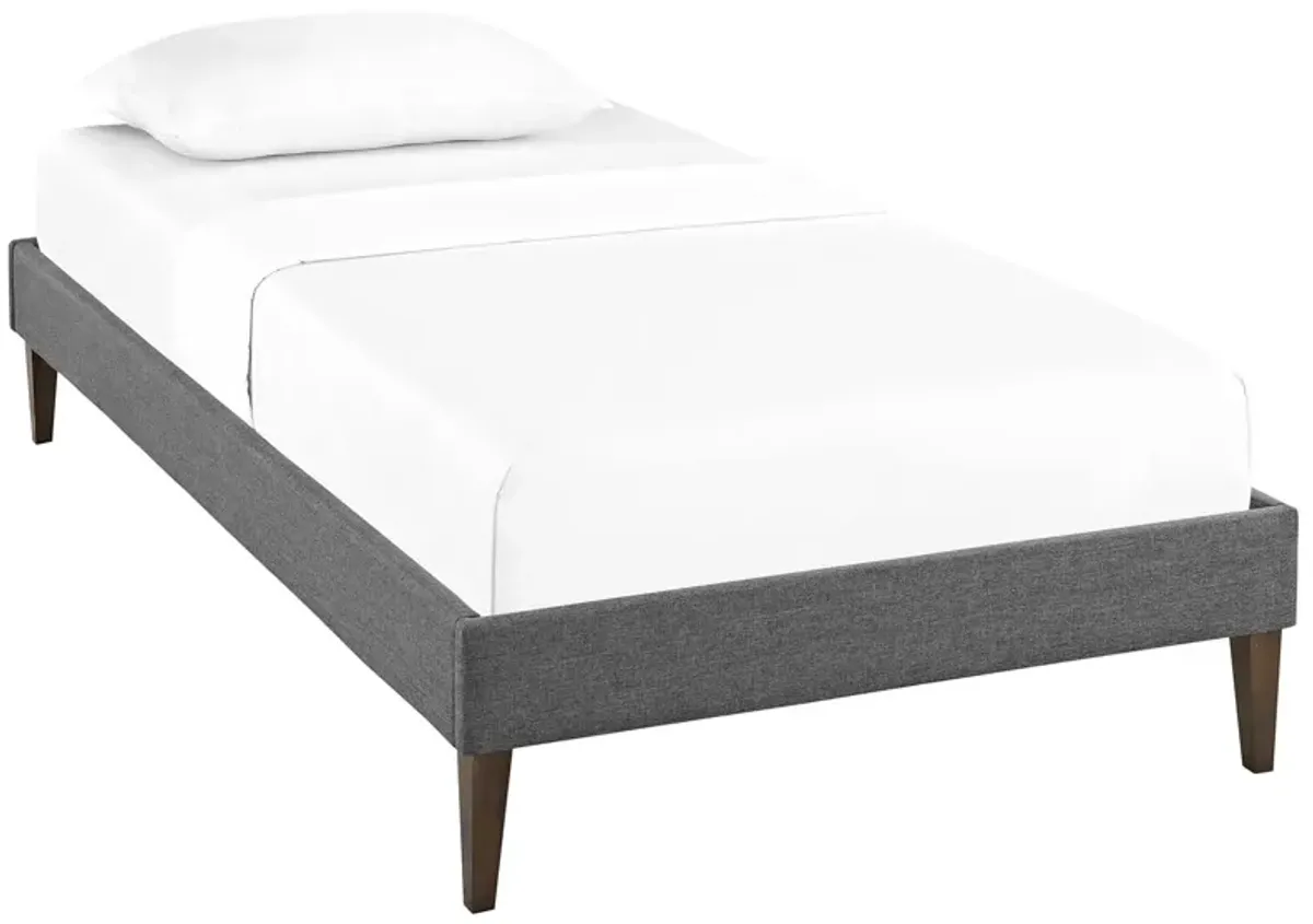 Sharon Fabric Twin Bed Frame with Squared Tapered Legs by Modway