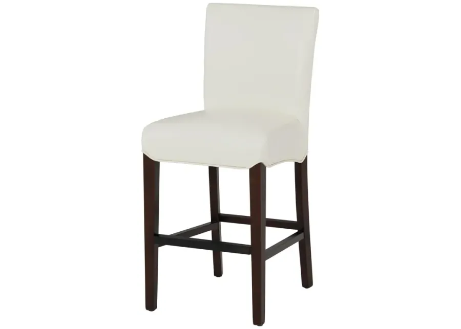 milton bonded leather counter stool, white