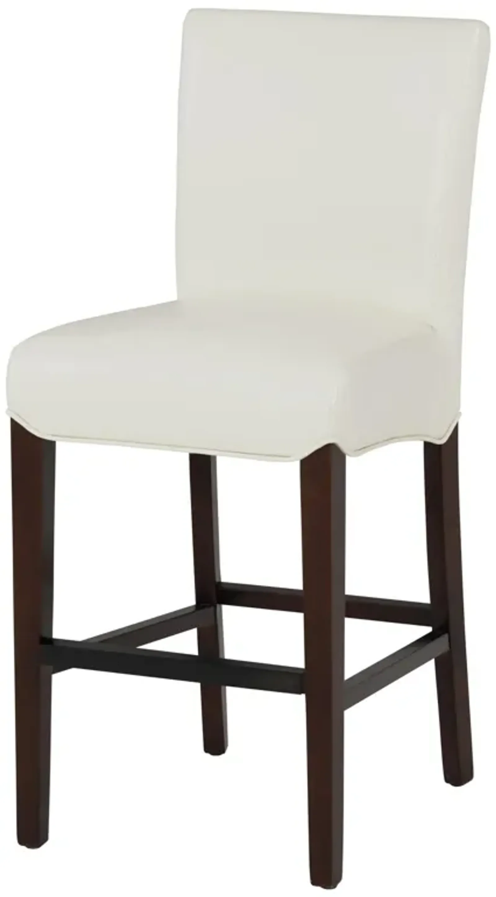 milton bonded leather counter stool, white