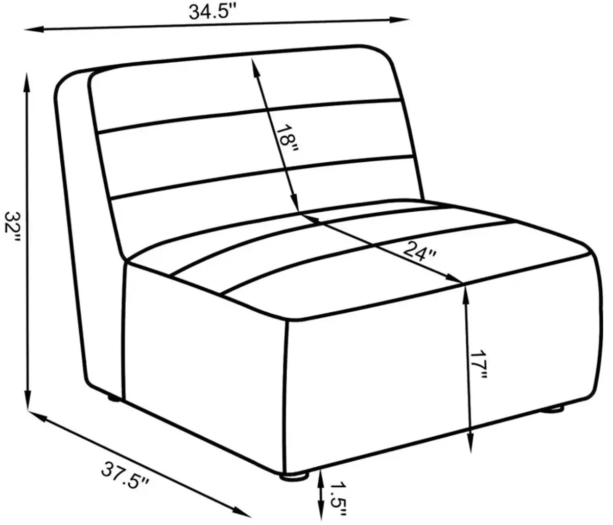 Sunny Upholstered Armless Chair