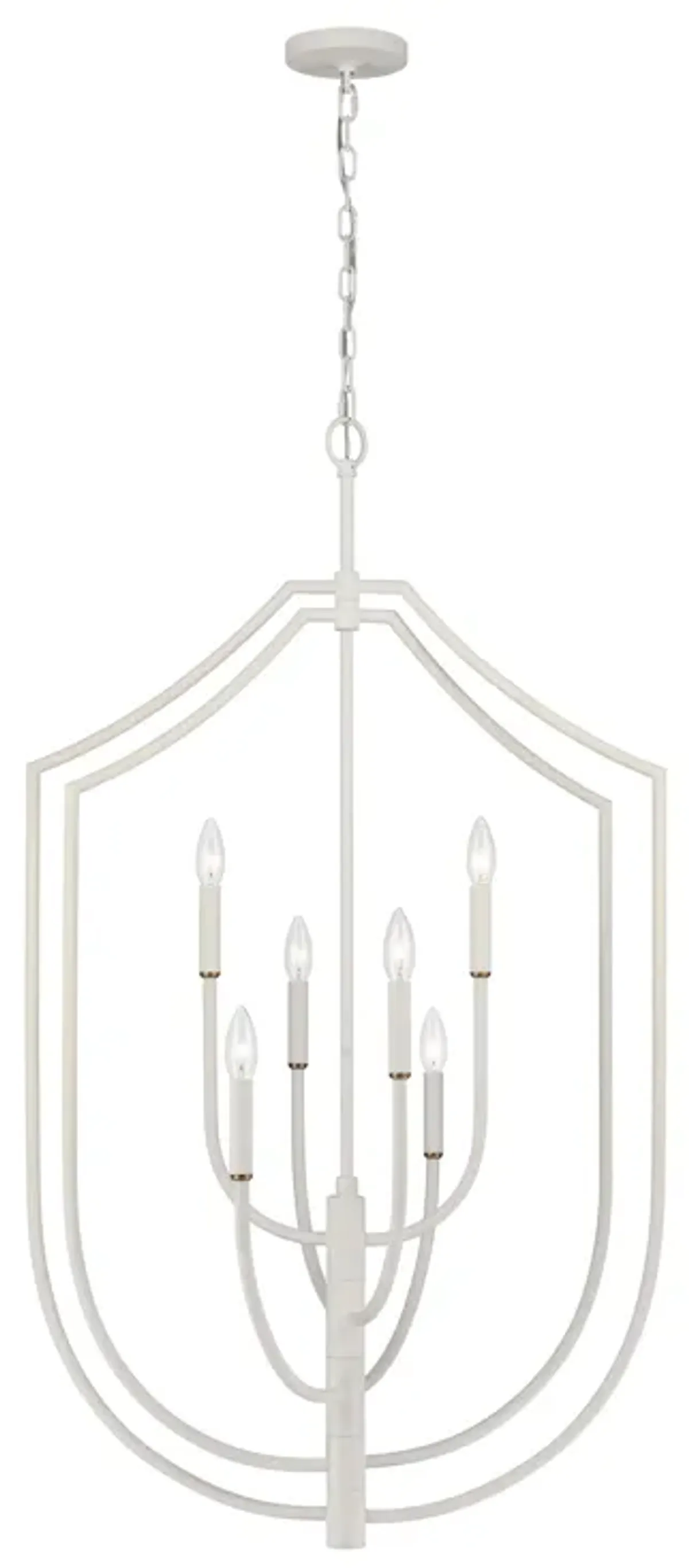 Continuance 26" Wide 6-Light Pendant - White Coral