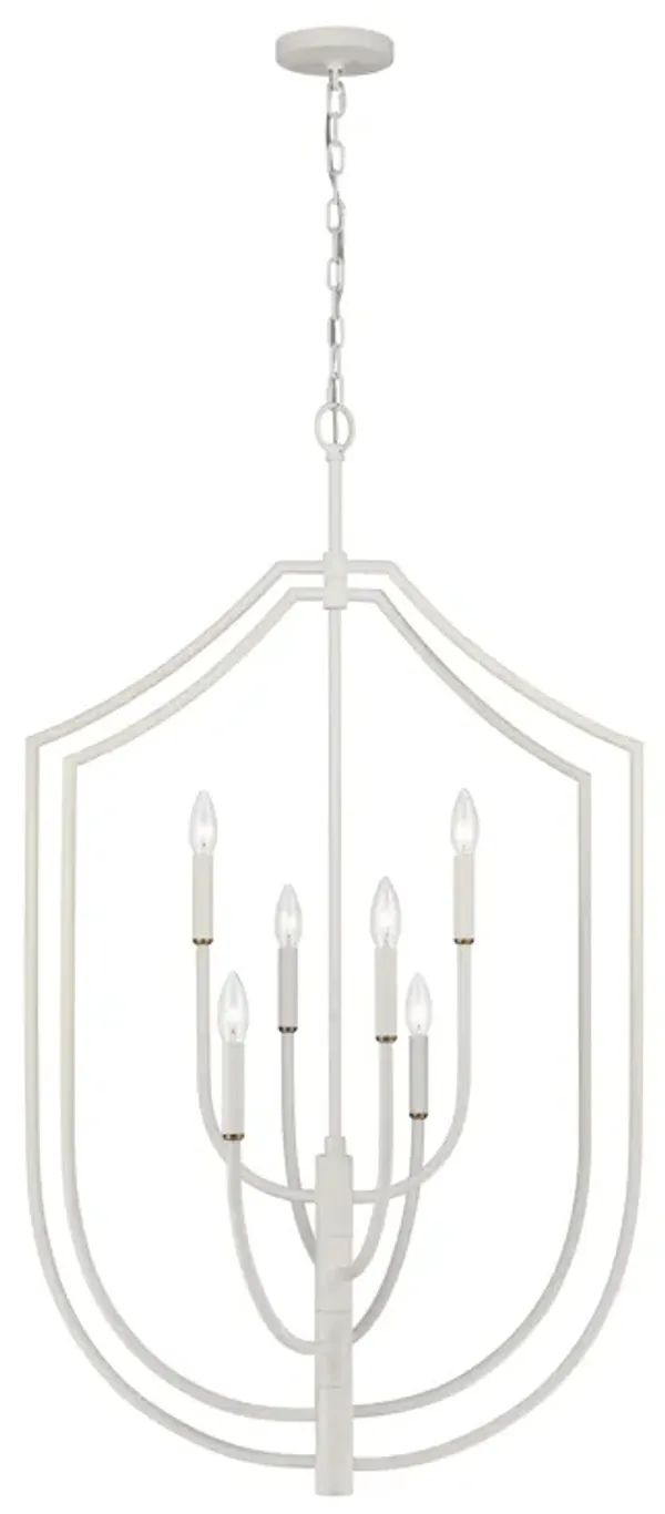 Continuance 26" Wide 6-Light Pendant - White Coral
