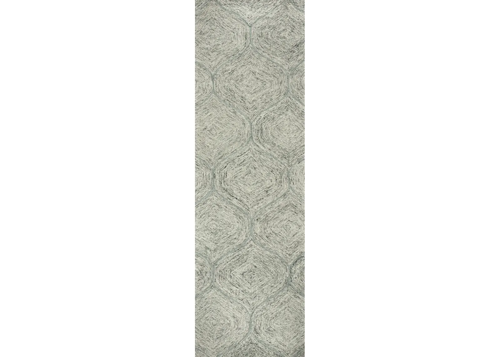 Brindleton Green Tweed Wool 2'6" x 8' Runner Rug