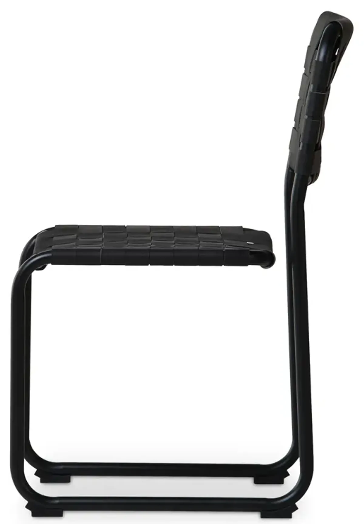 Moma Dining Chair Black Leather- Set Of Two