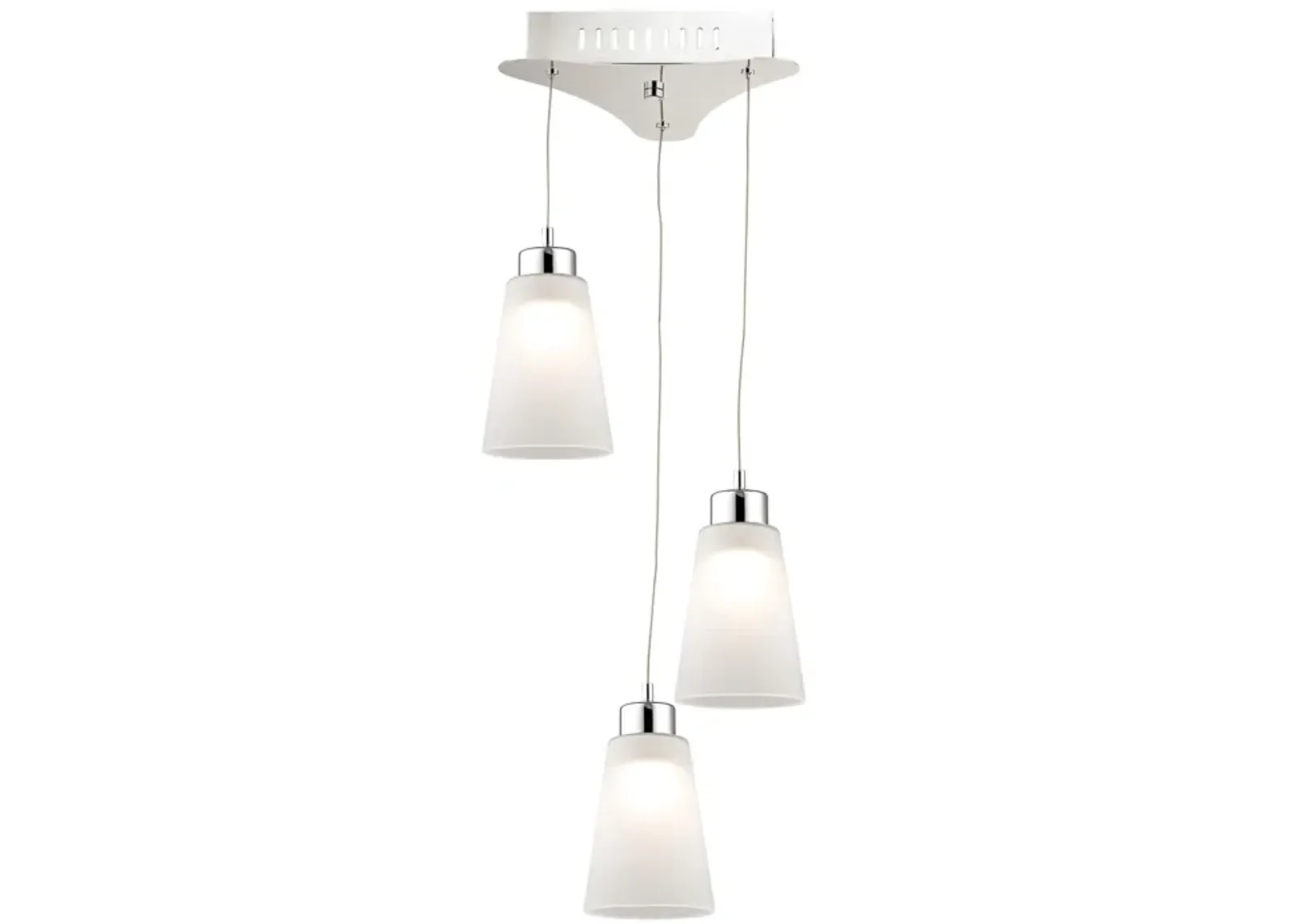 Coppa 11" Wide 3-Light Mini Pendant - Chrome