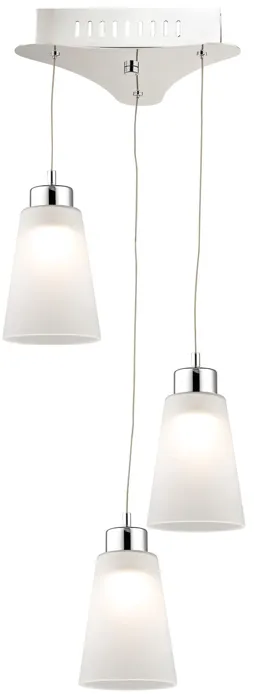 Coppa 11" Wide 3-Light Mini Pendant - Chrome