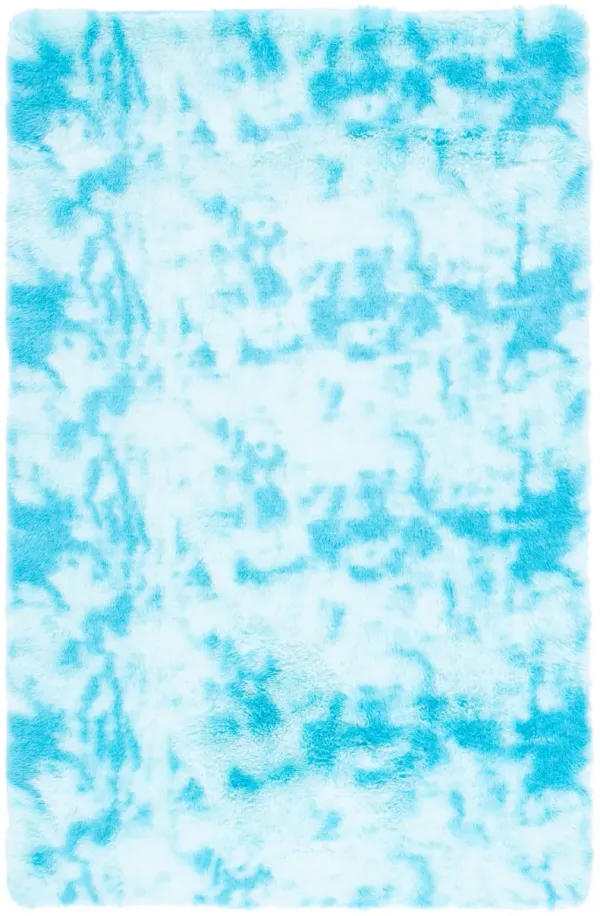 RAINBOW SHAG 100 AQUA 2' x 3' Accent Rug