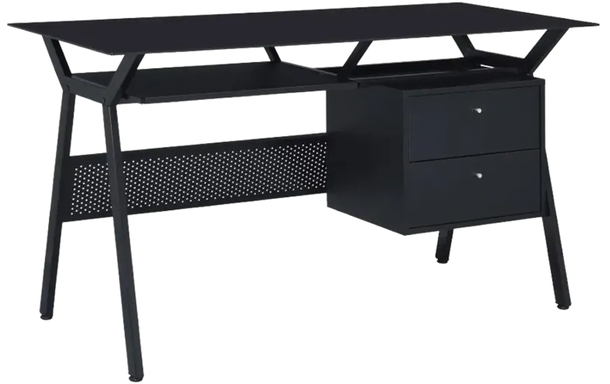 Weaving 2-drawer Computer Desk Black