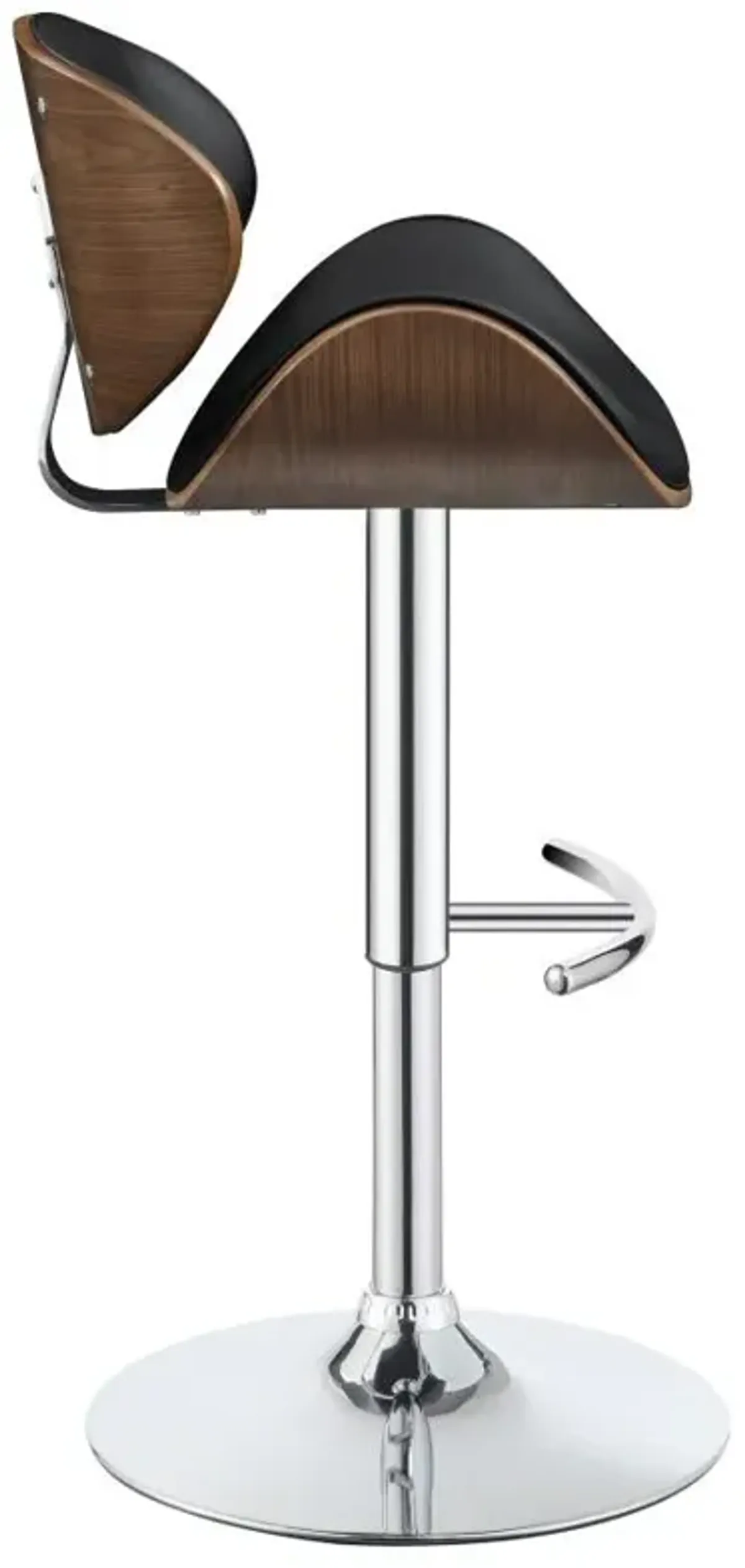 Harris Adjustable Bar Stool Black and Chrome