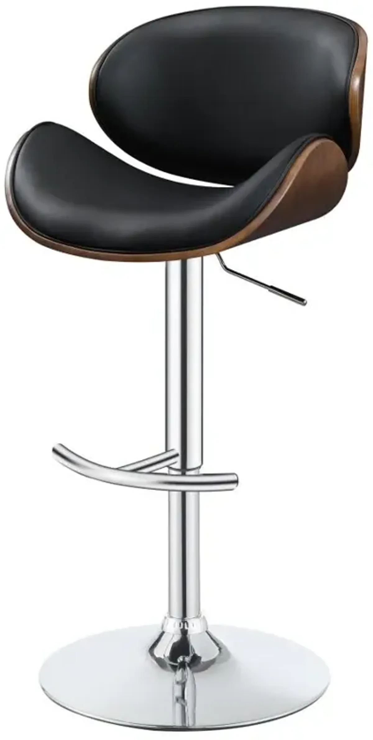 Harris Adjustable Bar Stool Black and Chrome