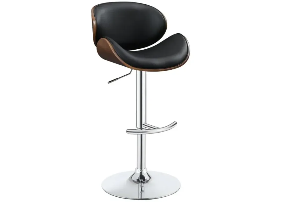 Harris Adjustable Bar Stool Black and Chrome