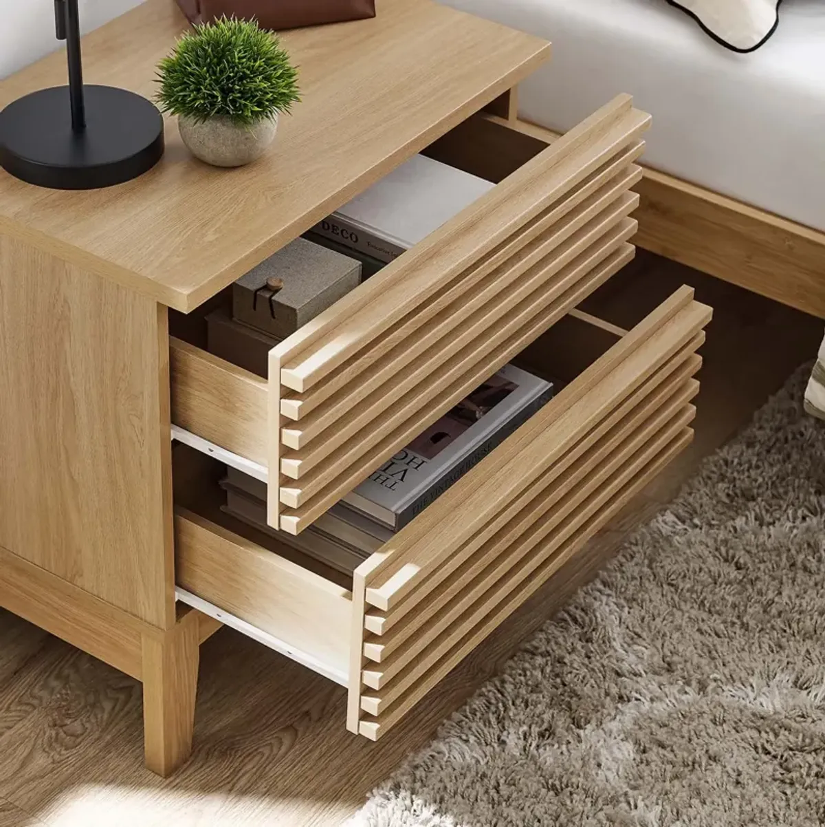 Render Two-Drawer Nightstand