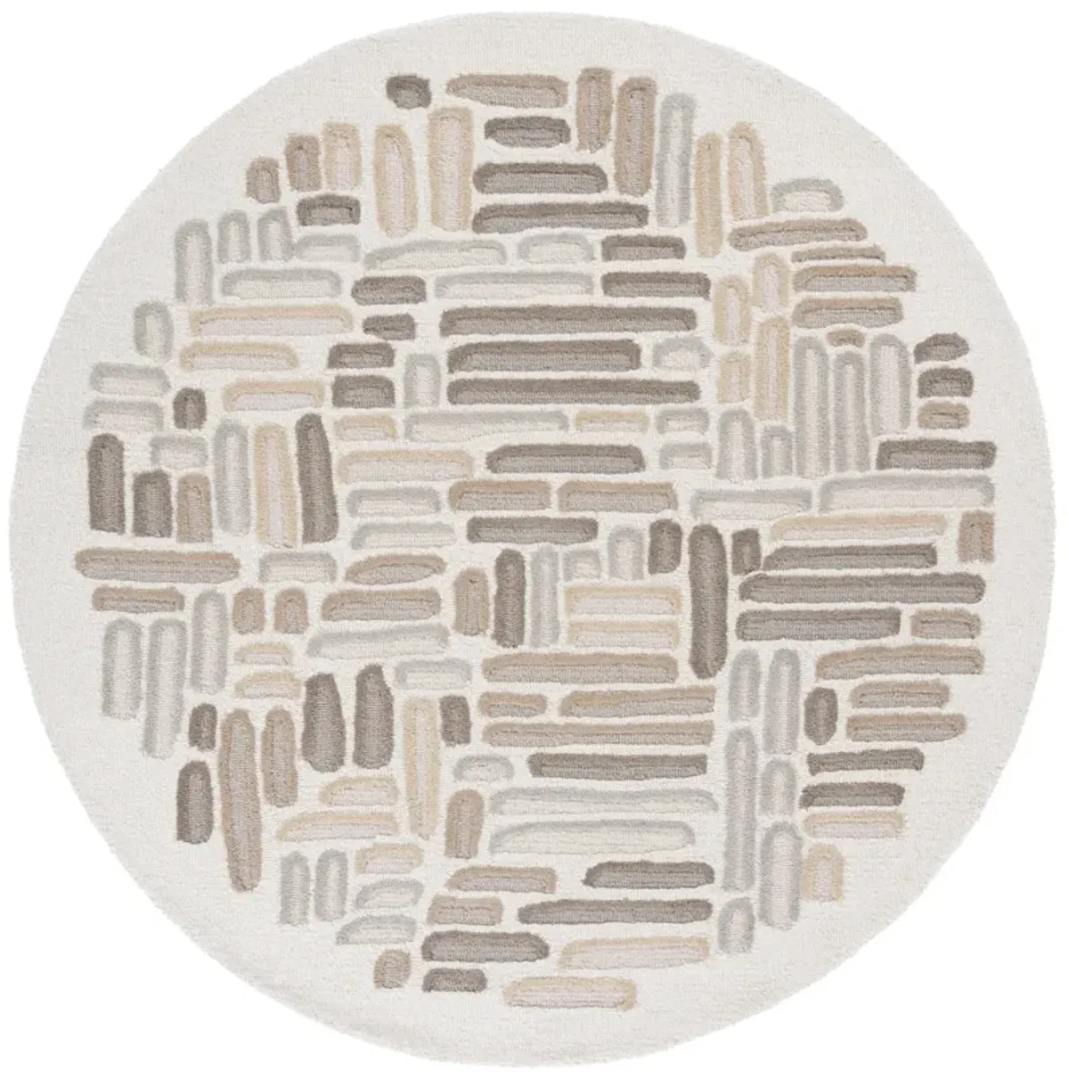 EBONY Hand Tufted 6' x 6' Round area rug