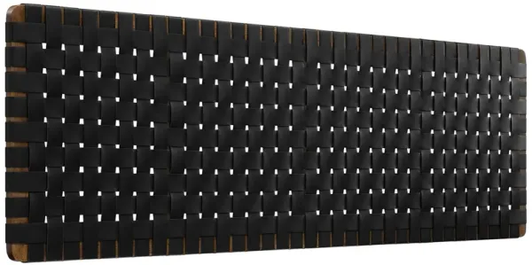 Sparta Weave Wall-Mount Vegan Leather King Headboard by Modway