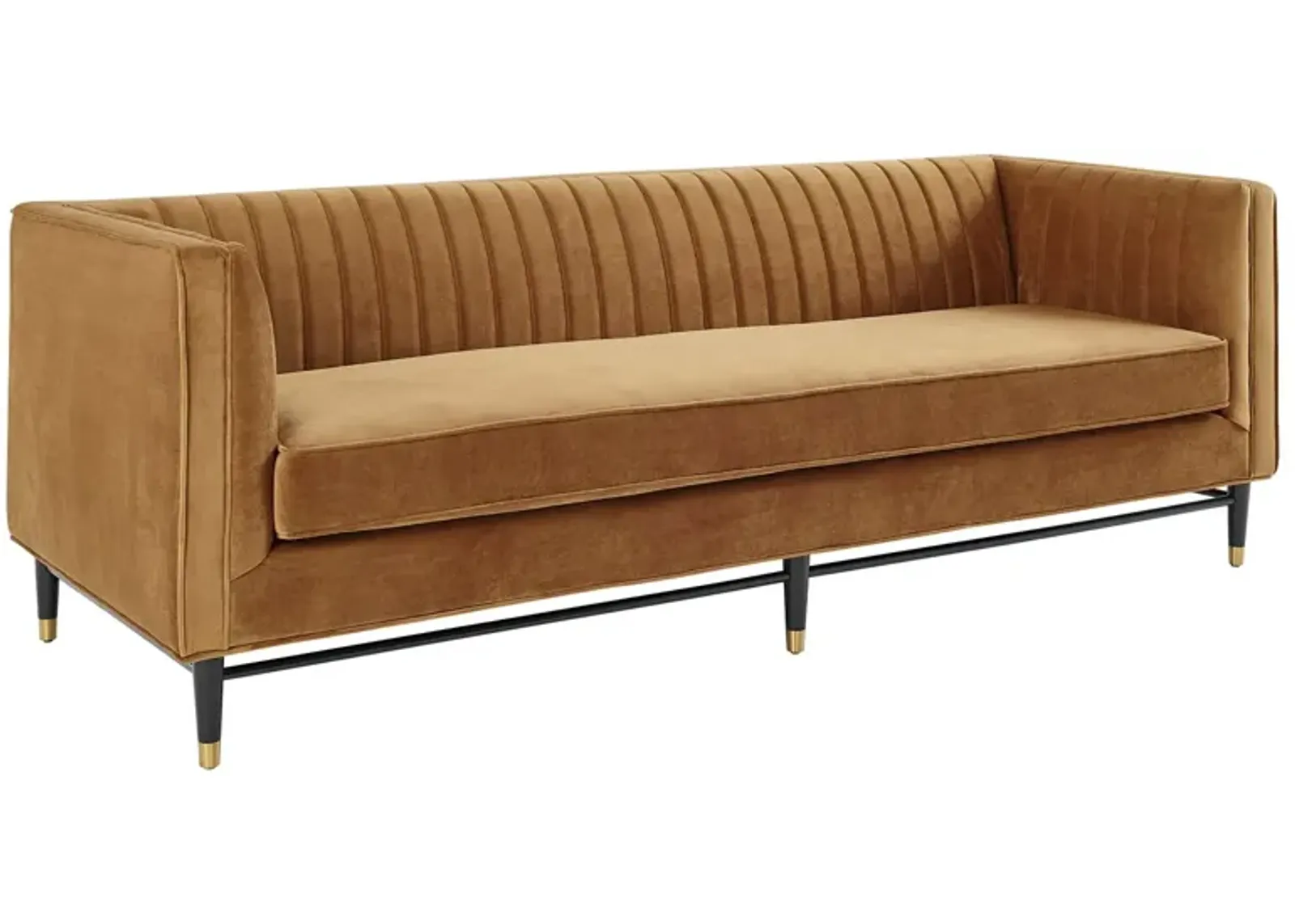 Devote Channel Tufted Performance Velvet Sofa