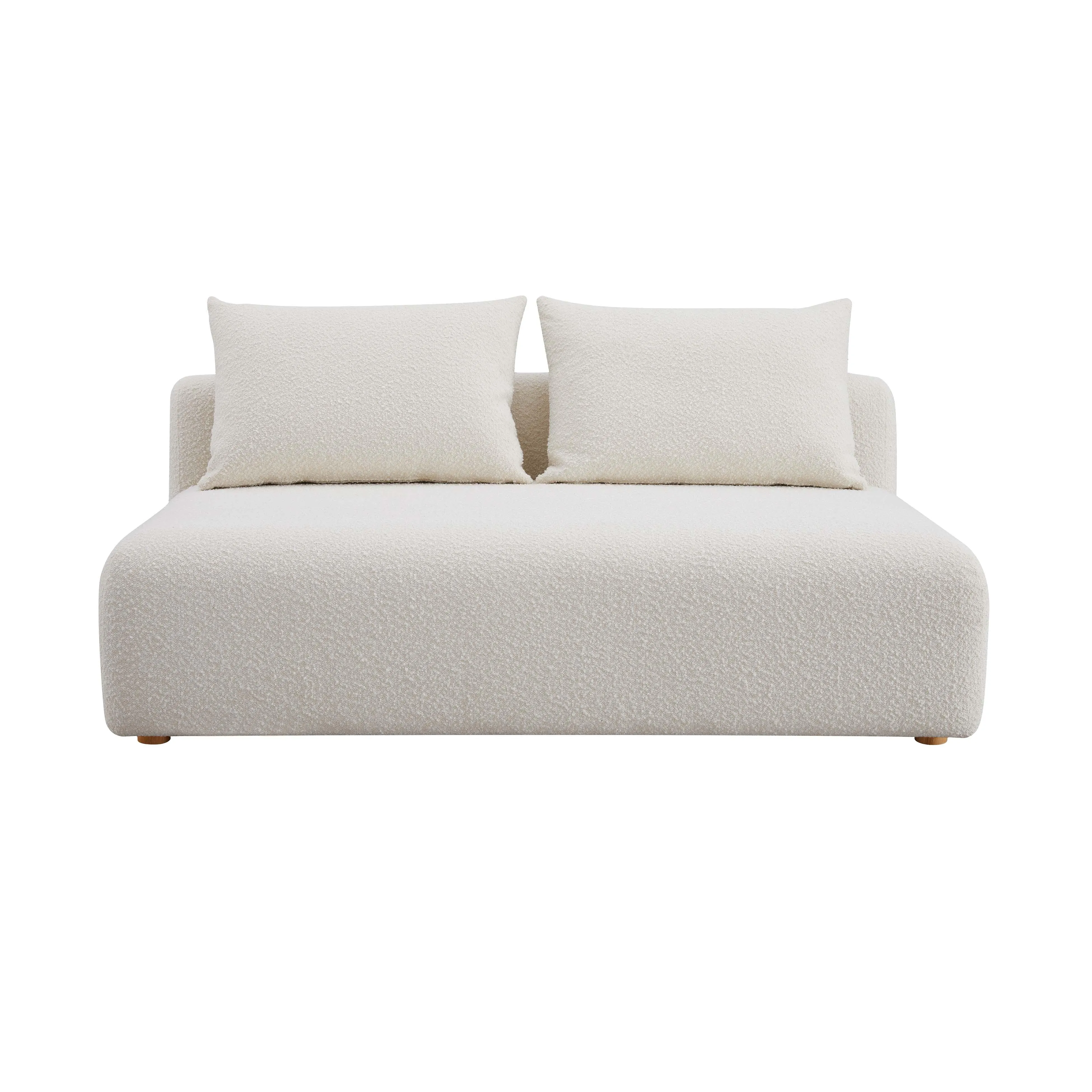 Hangover Cream Boucle Modular Loveseat