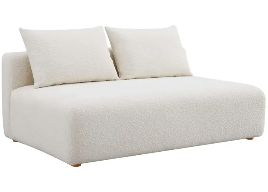 Hangover Cream Boucle Modular Loveseat