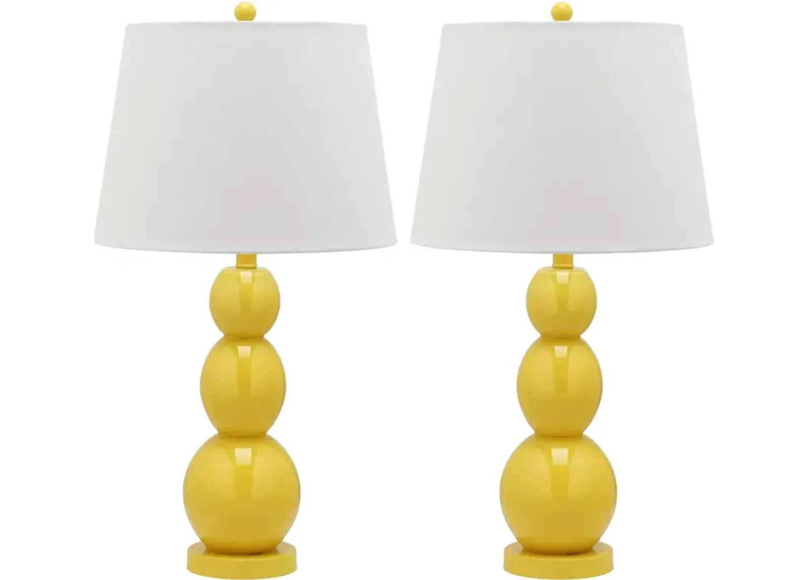 Jayne 26.5-Inch H Three Sphere Glass Lamp - Set of 2