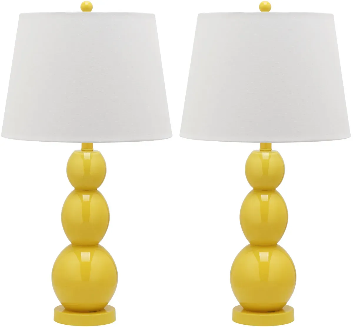 Jayne 26.5-Inch H Three Sphere Glass Lamp - Set of 2