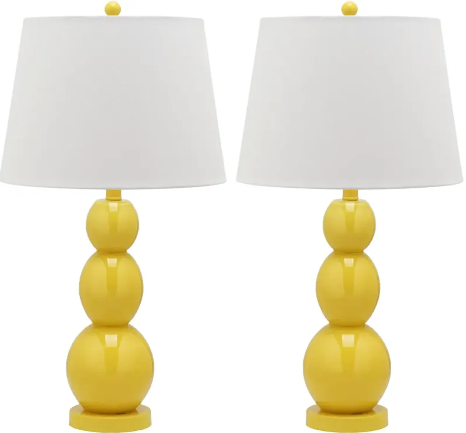 Jayne 26.5-Inch H Three Sphere Glass Lamp - Set of 2