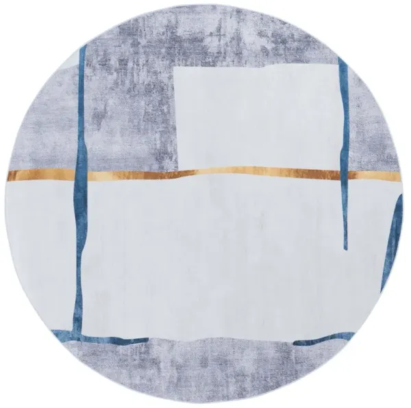 TACOMA 820 M/W S/R GREY  4' x 4' Round Round Rug