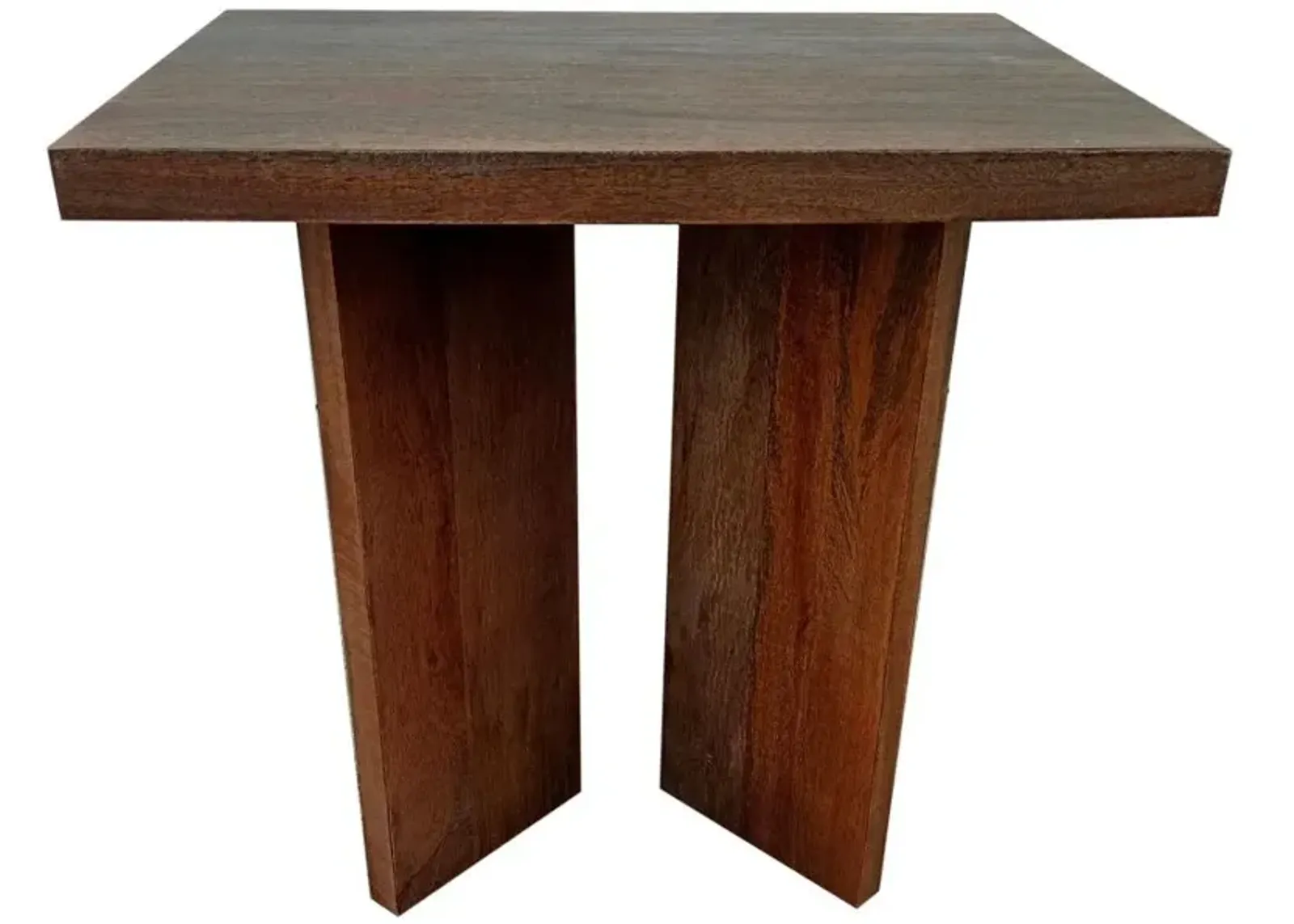 Andando Rectangular Solid Wood End Table Mango Brown