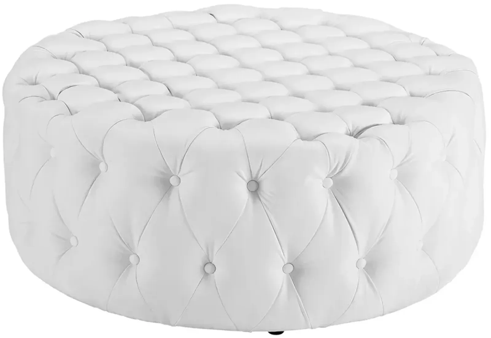 Amour Upholstered Vinyl Ottoman