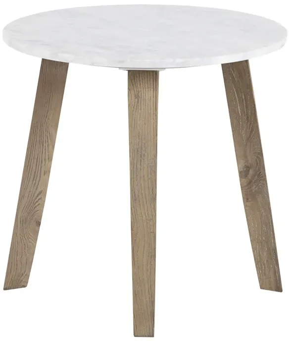 INK+IVY Milo White End Table