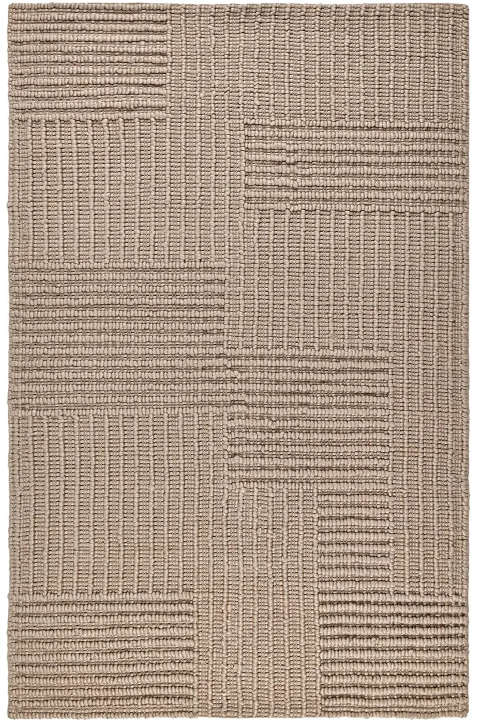 Clayton 8'x10' Recycled Fabric Handwoven Sustainable Beige Accent Area Rug