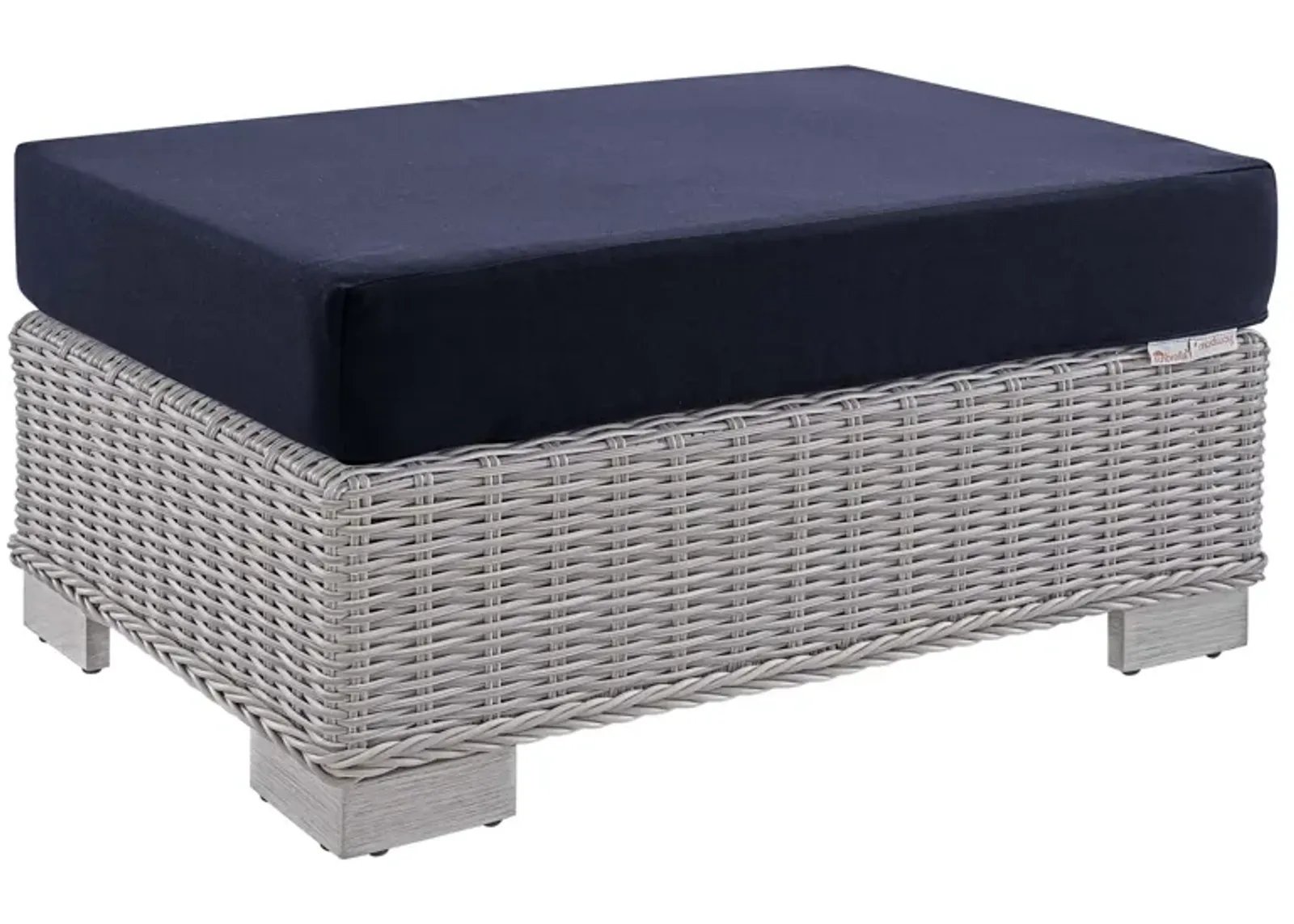 Conway Sunbrella® Outdoor Patio Wicker Rattan Ottoman