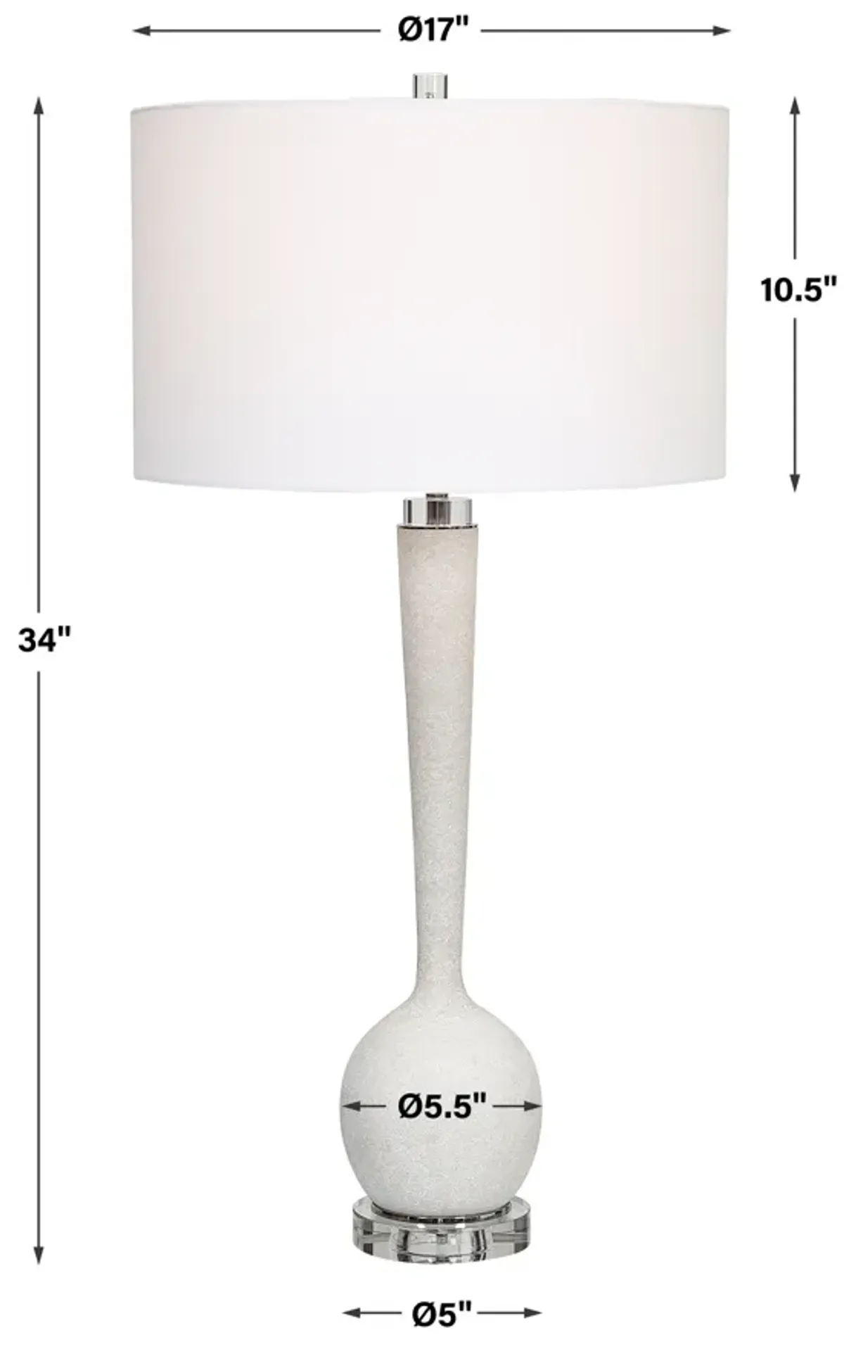 Kently White Marble Table Lamp