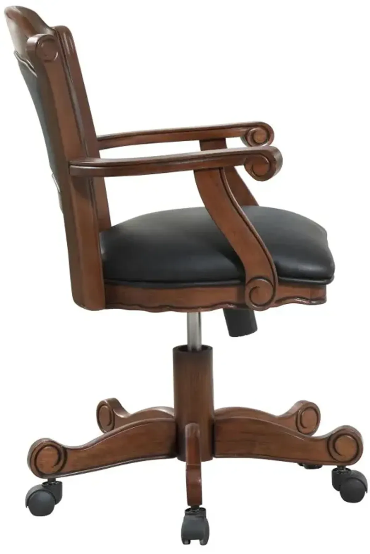 Turk Game Chair with Casters Black and Tobacco