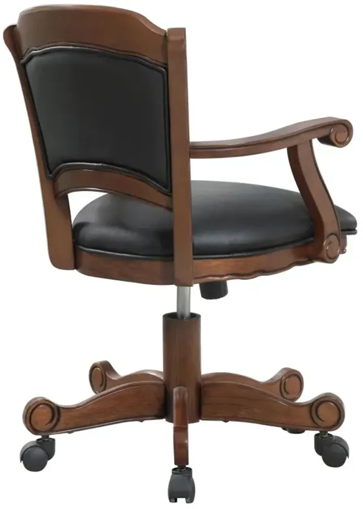 Turk Game Chair with Casters Black and Tobacco