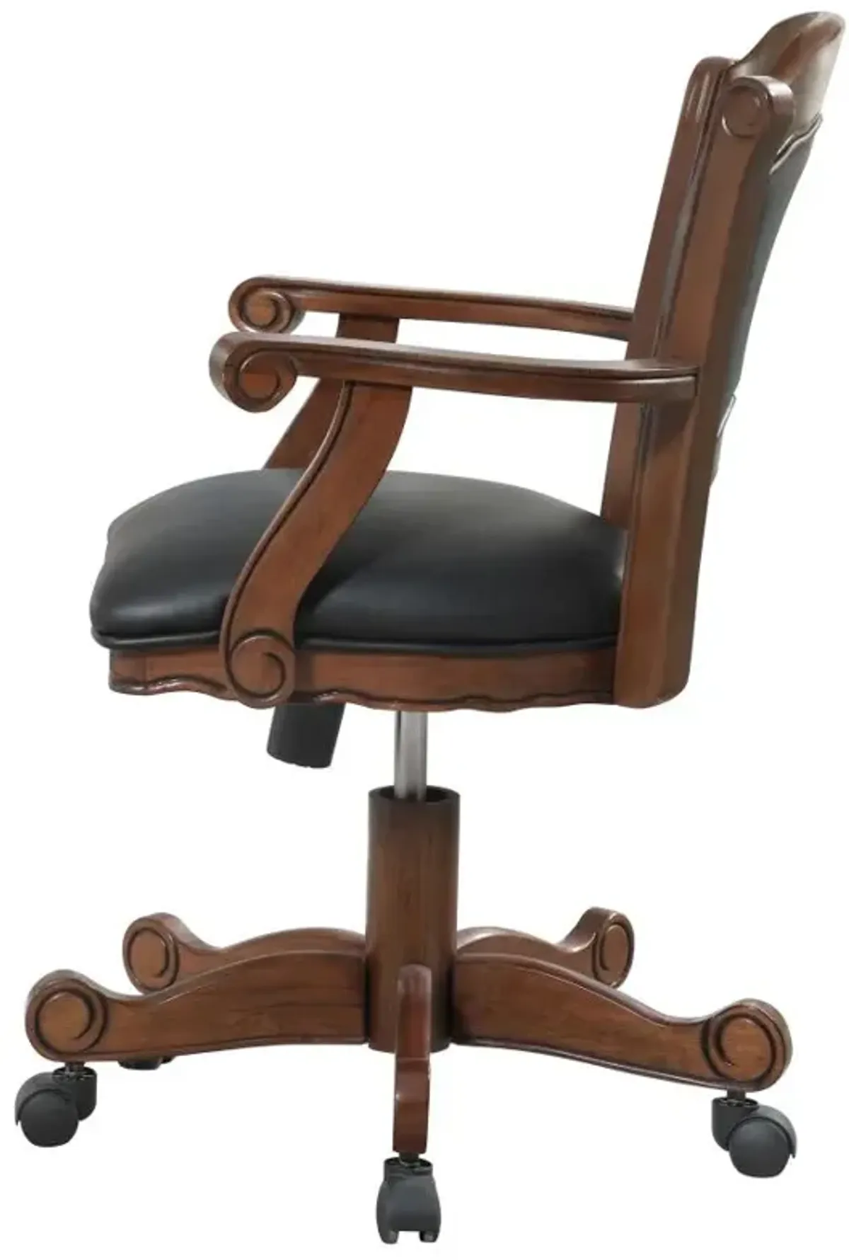 Turk Game Chair with Casters Black and Tobacco