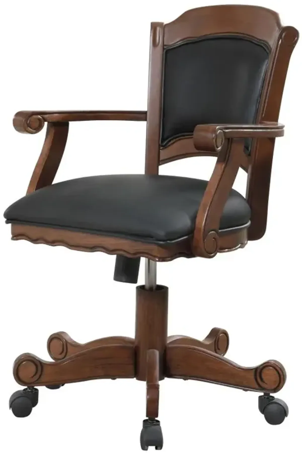 Turk Game Chair with Casters Black and Tobacco