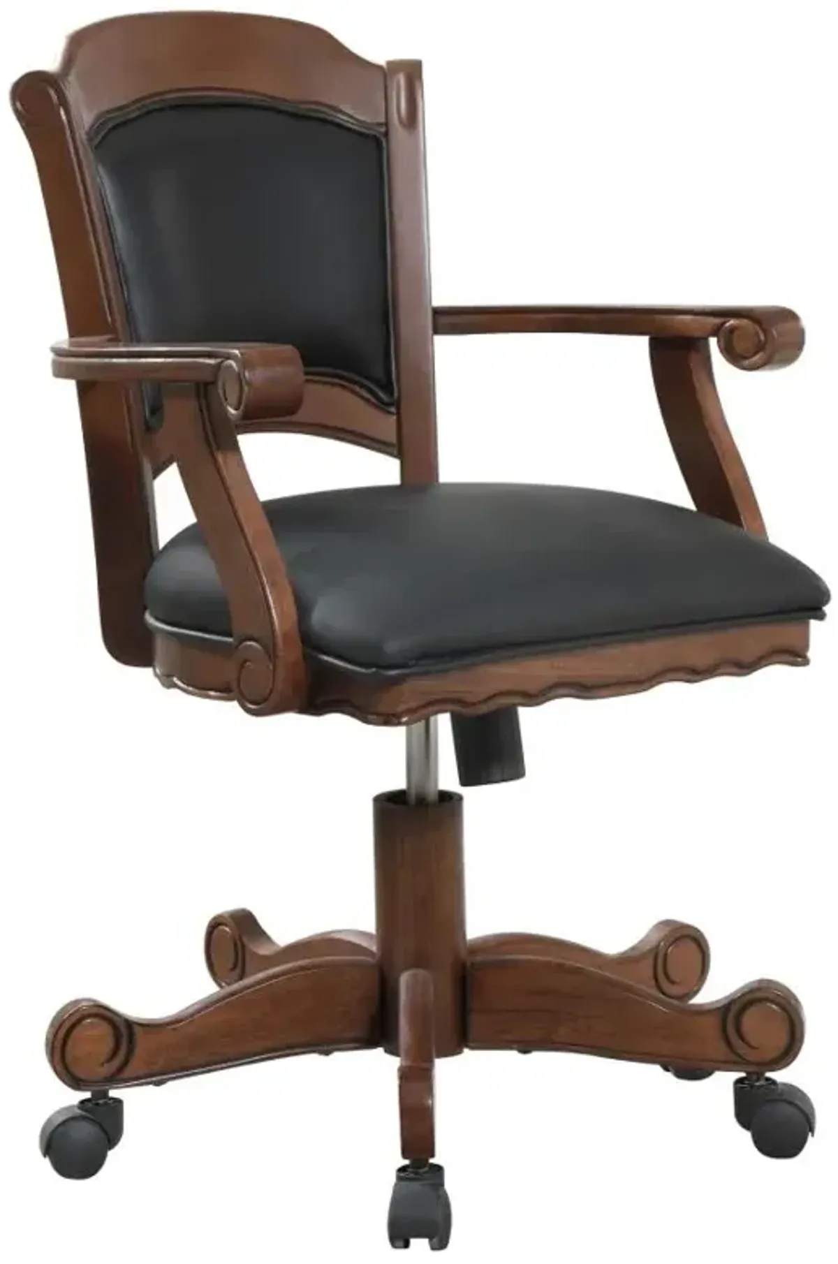 Turk Game Chair with Casters Black and Tobacco