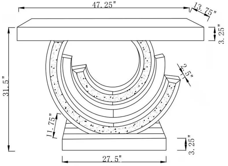 Imogen Multi-dimensional Console Table Silver