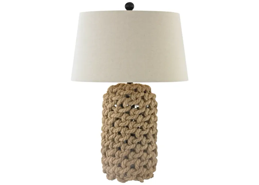 Rope 29.5" High 1-Light Table Lamp - Natural