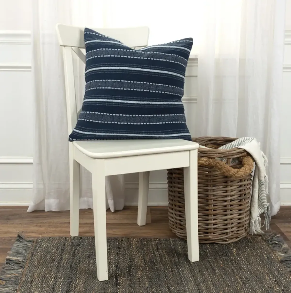 Stripe Blue Pillow