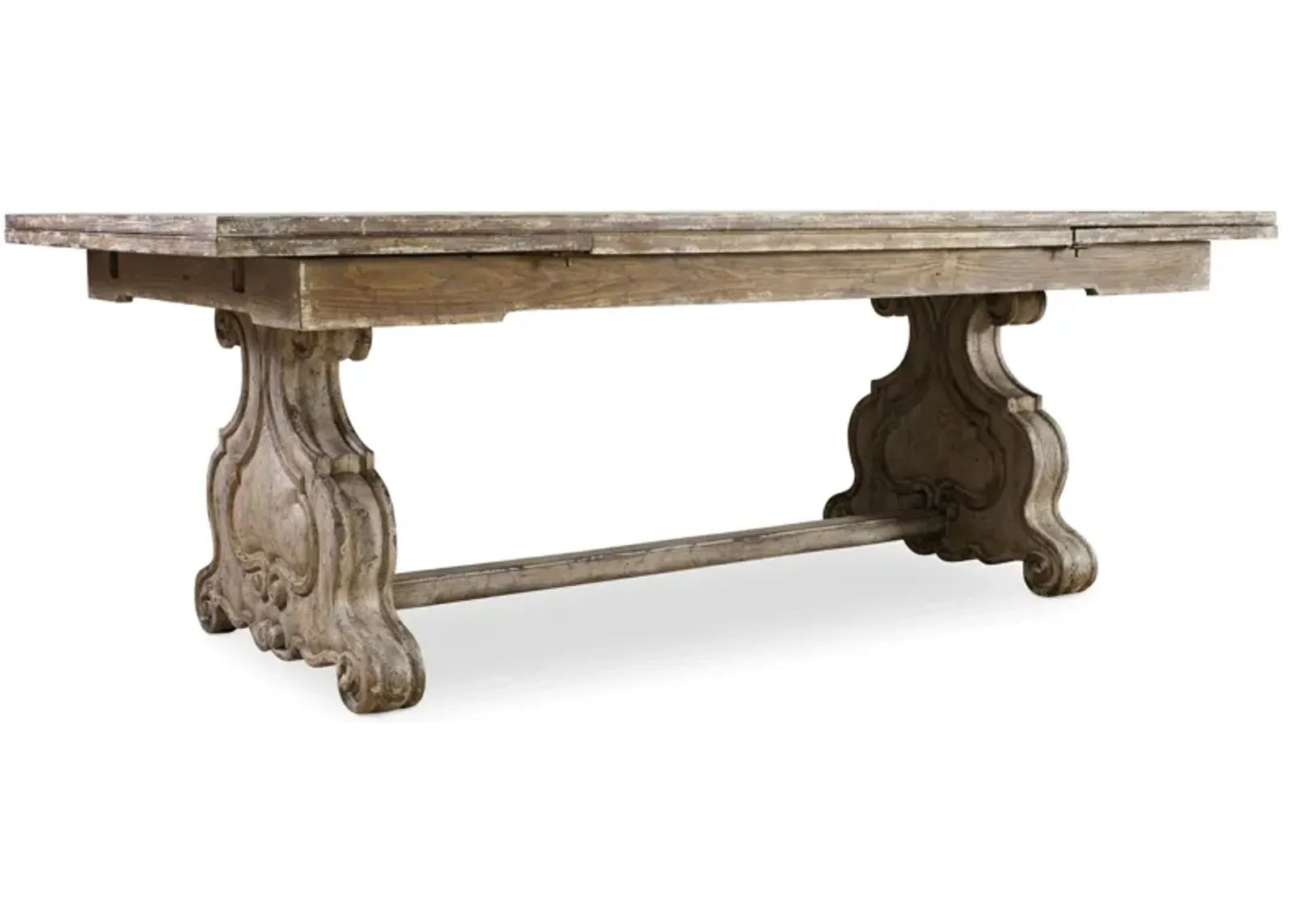 Chatelet Refectory Rectangle Trestle Dining Table with Two 22'' Leaves