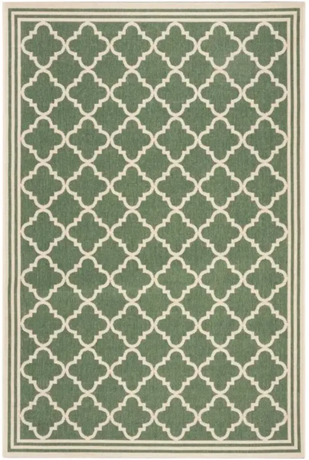 LINDEN 121 Collection LND121Y-4 Green / Creme 4' X 6'