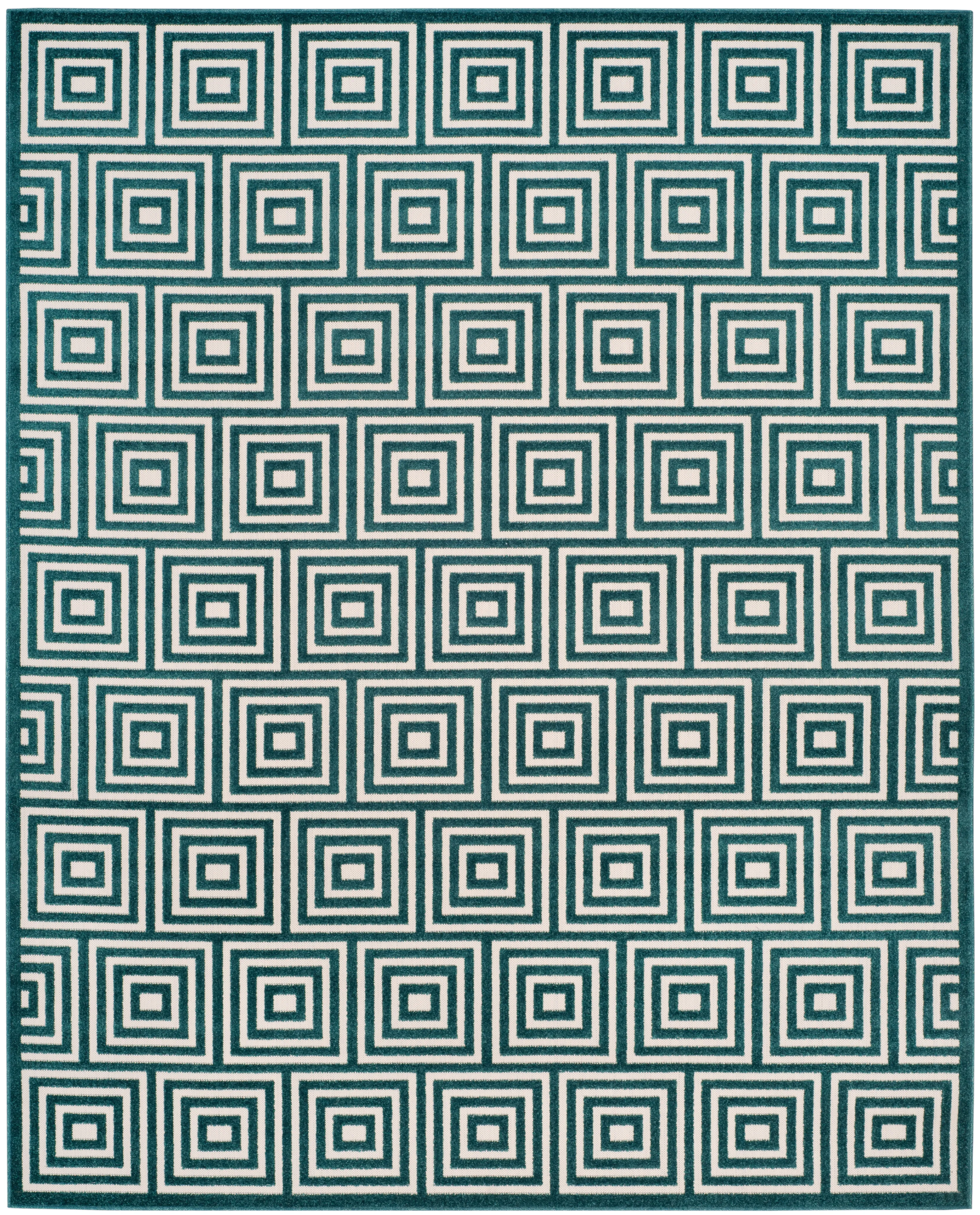 Cottage COT941S Cream / Turquoise Rug 