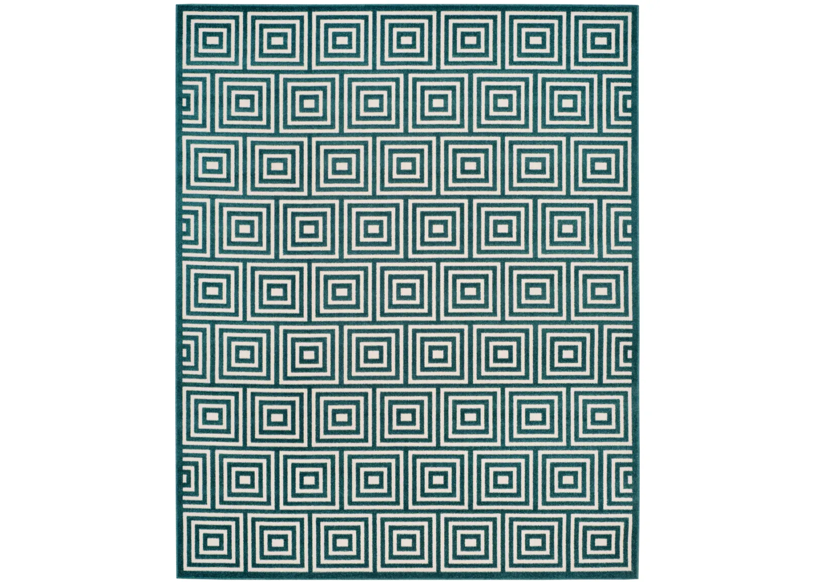 Cottage COT941S Cream / Turquoise Rug 