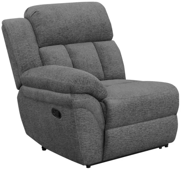 Bahrain Upholstered Motion Loveseat with Console Charcoal