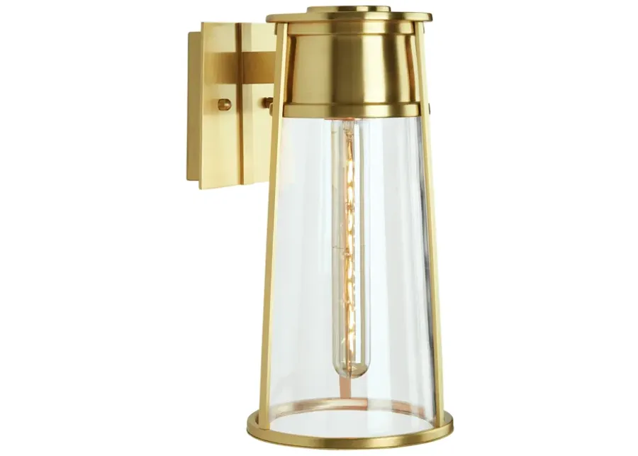 Cone Outdoor Wall Light - Satin Brass