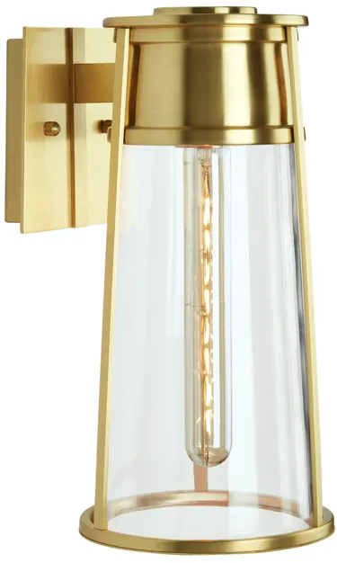 Cone Outdoor Wall Light - Satin Brass