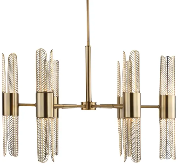 Cret 12 Light Brass Chandelier