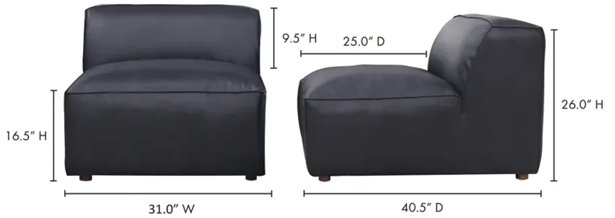 FORM SLIPPER CHAIR VANTAGE BLACK LEATHER