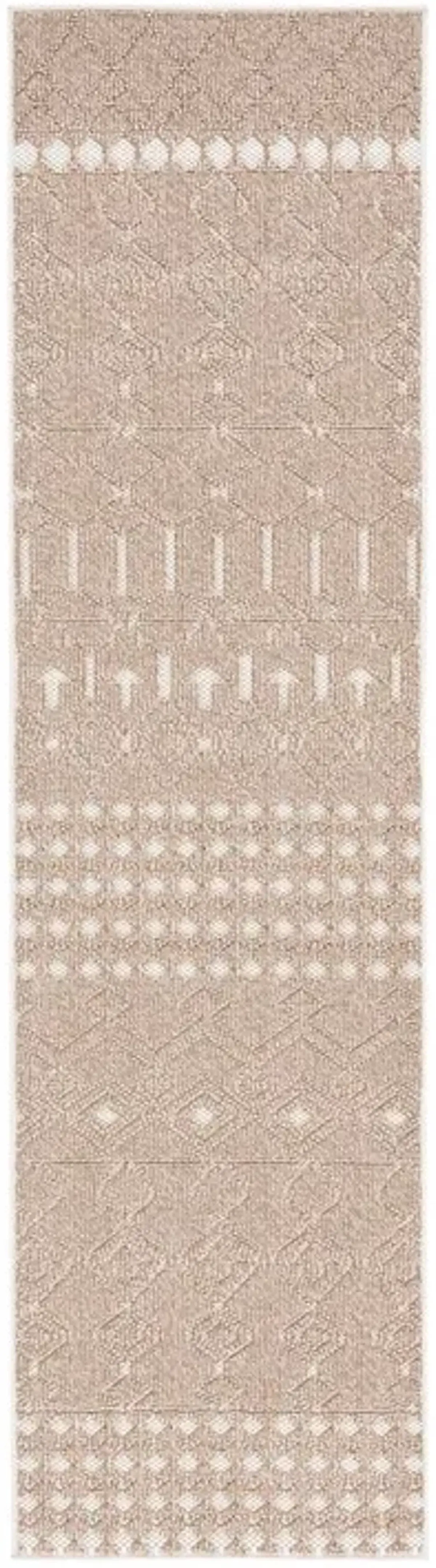 GLOBAL 212 Beige 2'-2' X 8' Runner Rug